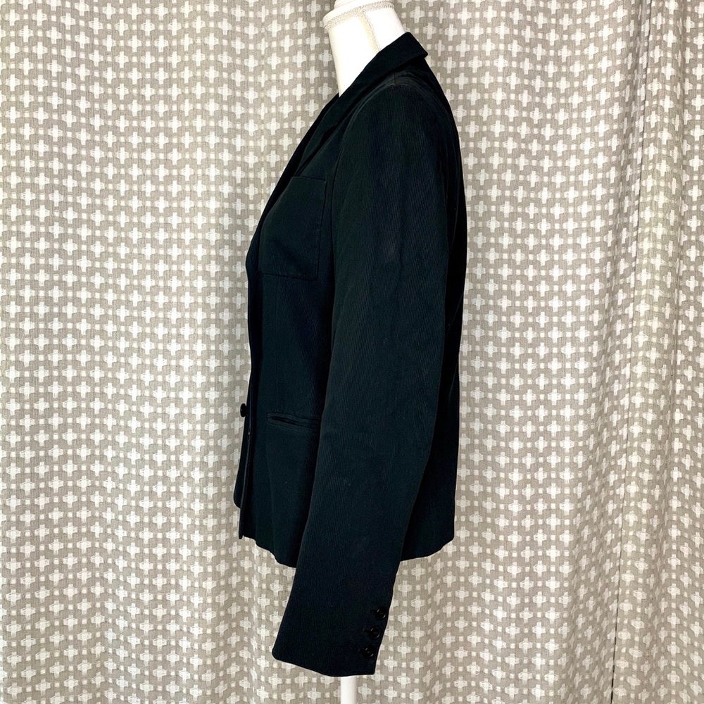 CALVIN KLEIN COLLECTION Black Double Breasted Blazer Jacket Coat Collar Size 6 - Picture 12 of 13